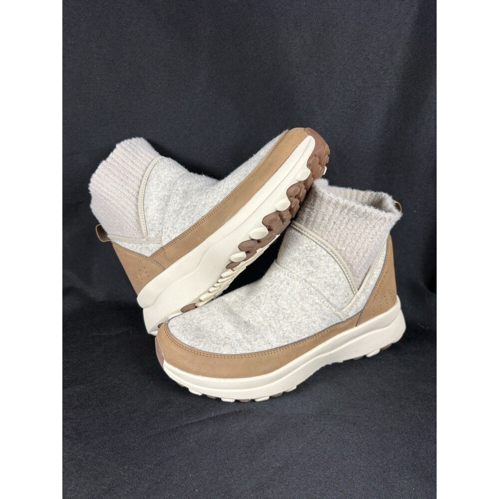 Merrell Boots Womens Sz 9 Cloud Renew Bluff Brown Beige Snow Booties Winter